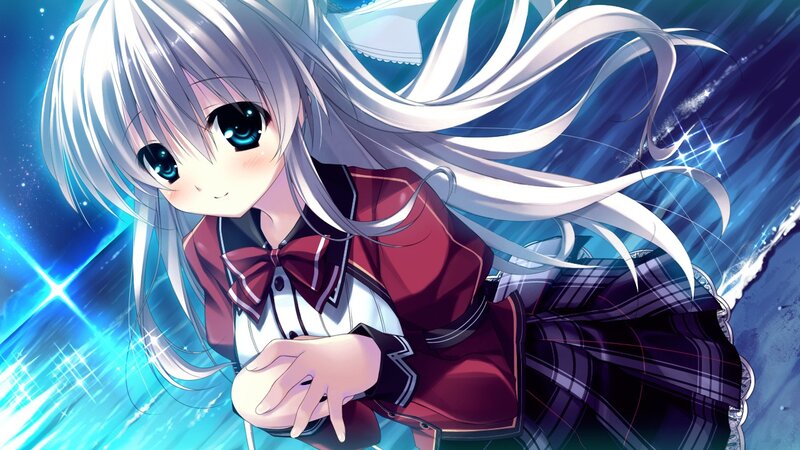 anime girl with silver hair