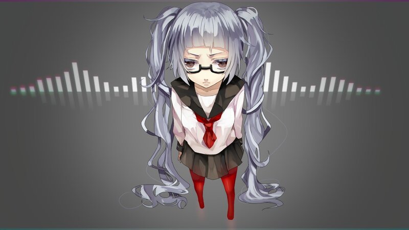 anime girl with silver hair