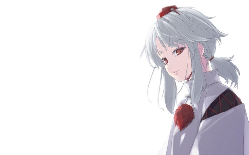 anime girl with silver hair