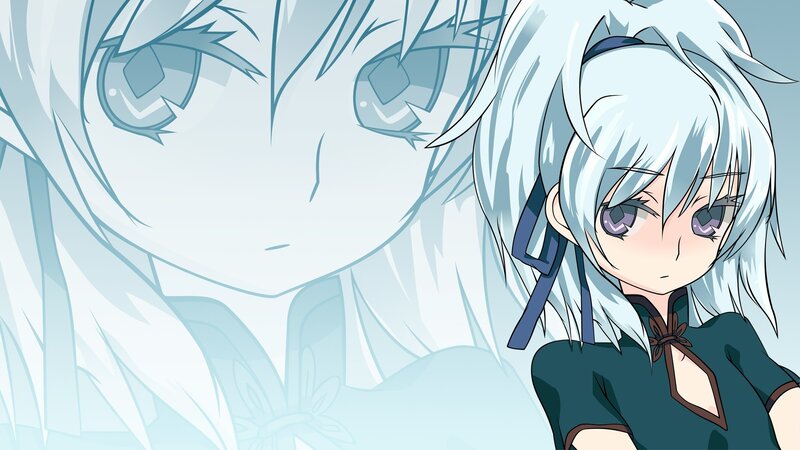 anime girl with silver hair