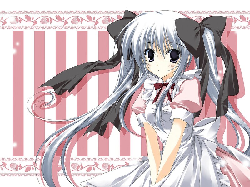 anime girl with silver hair