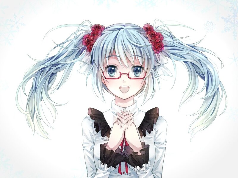 anime girl with silver hair