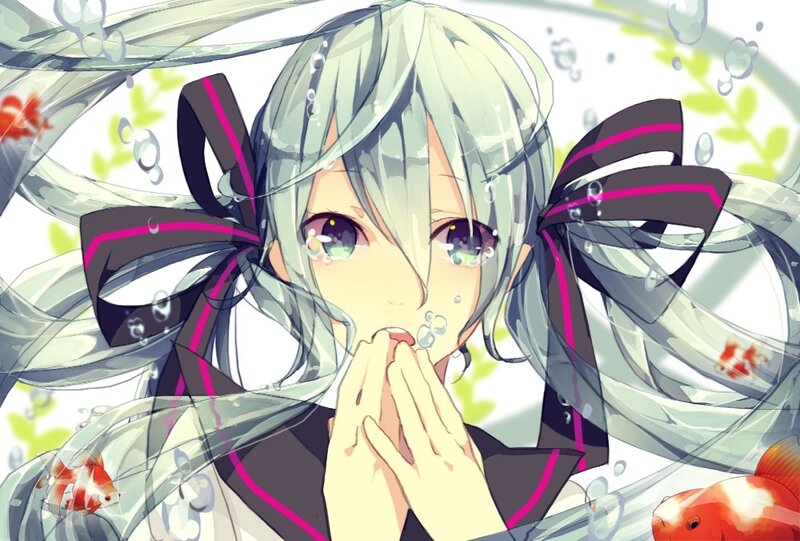 anime girl with silver hair