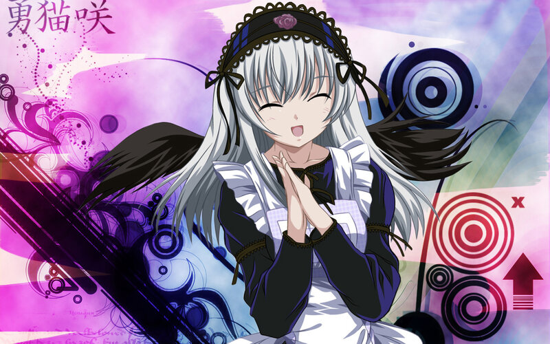 anime girl with silver hair