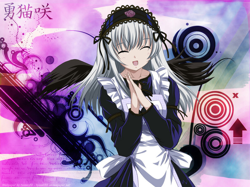 anime girl with silver hair