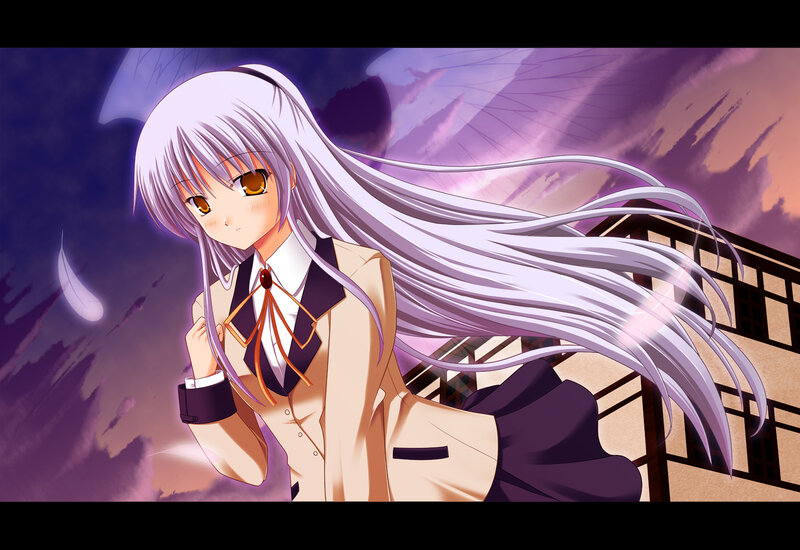 anime girl with silver hair
