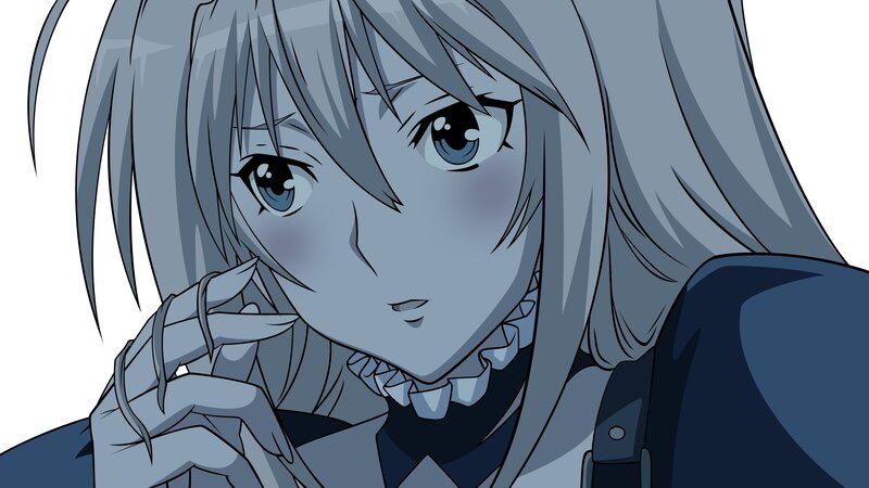 anime girl with silver hair