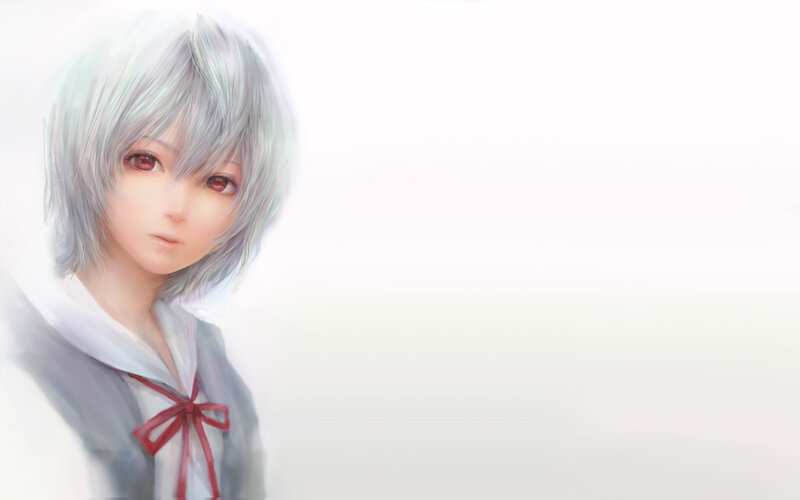 anime girl with silver hair