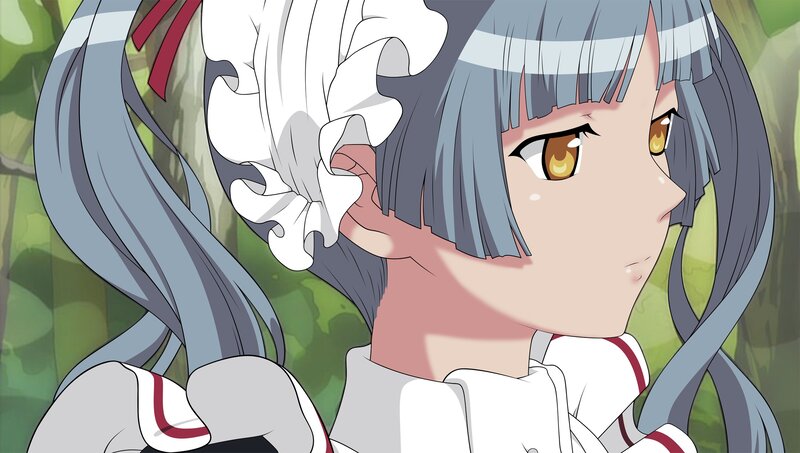 anime girl with silver hair