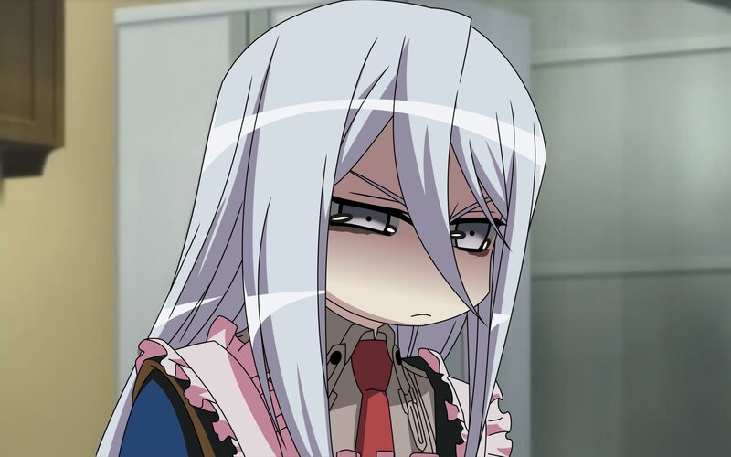 anime girl with silver hair