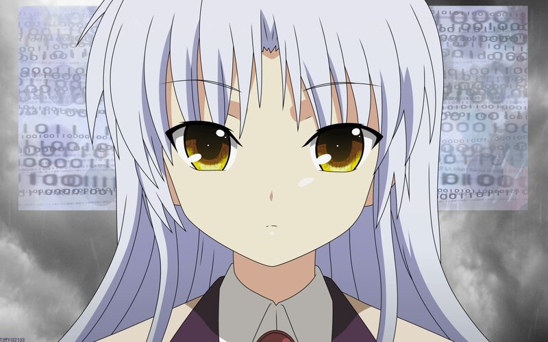 anime girl with silver hair
