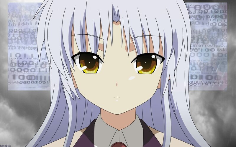 anime girl with silver hair