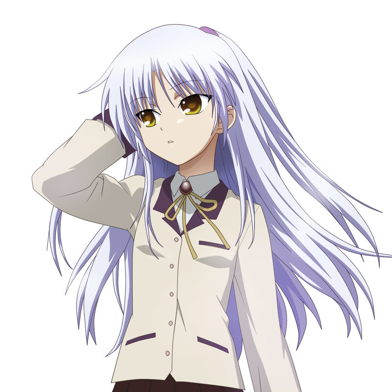 anime girl with silver hair