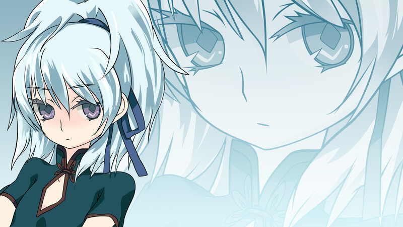anime girl with silver hair