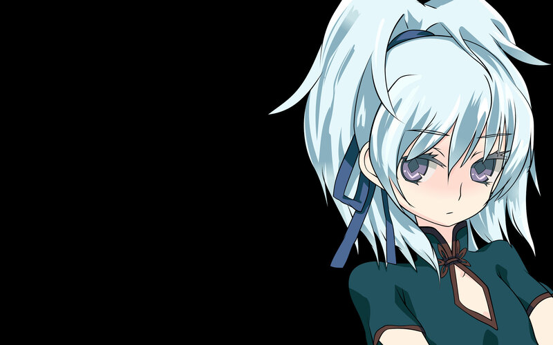 anime girl with silver hair