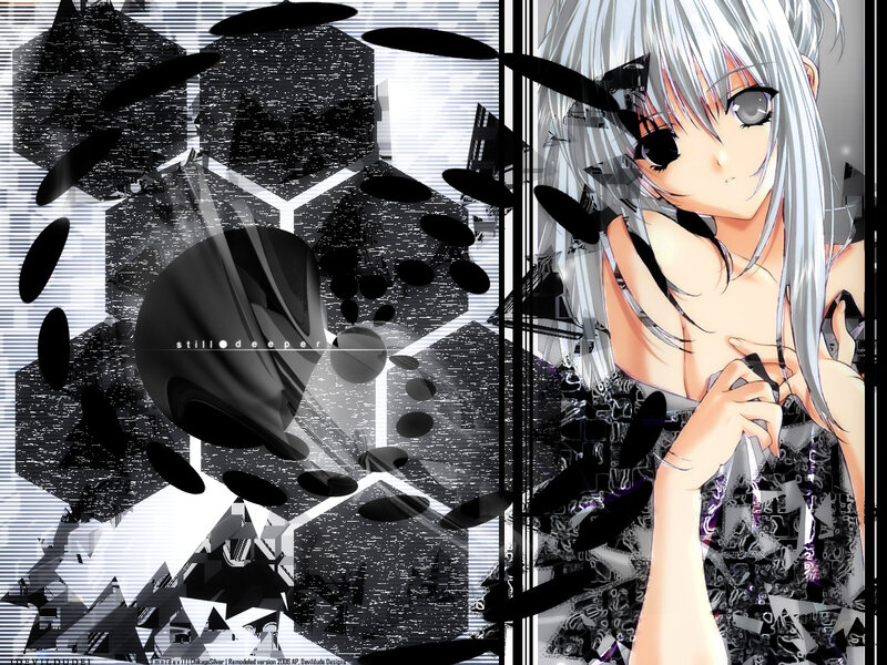 anime girl with silver hair