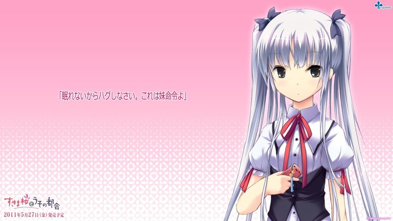 Anime girl with silver hair