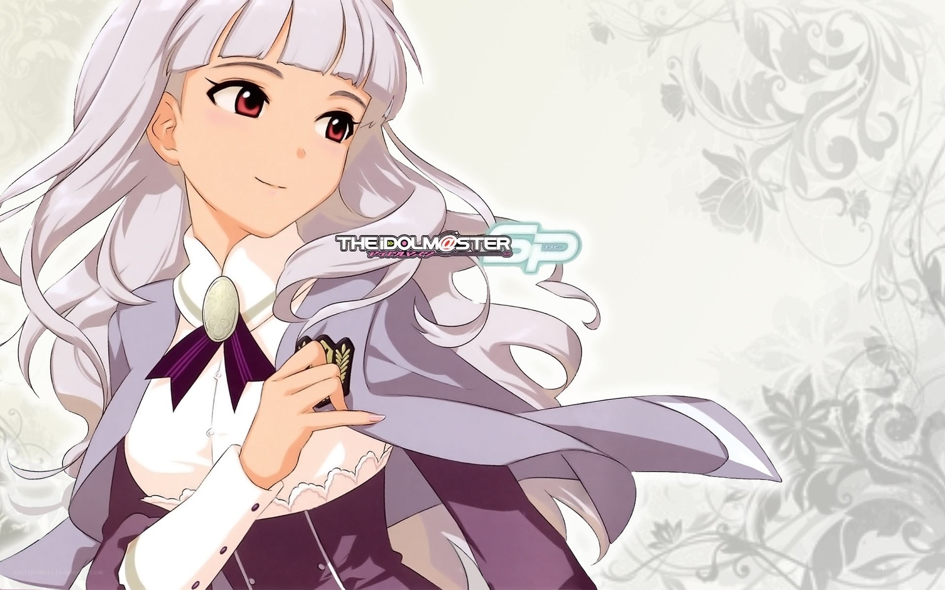 Anime girl with silver hair