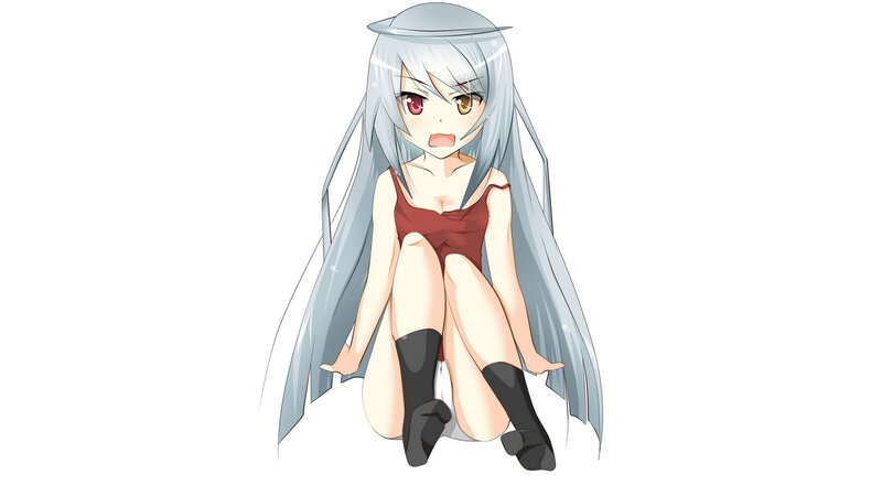 anime girl with silver hair
