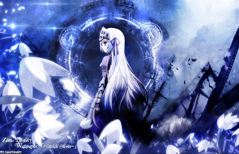 anime girl with silver hair
