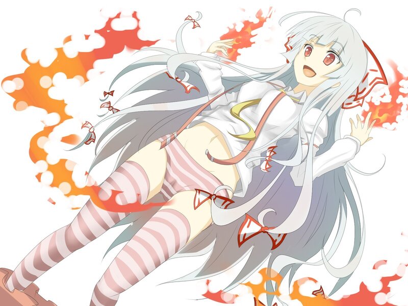 anime girl with silver hair