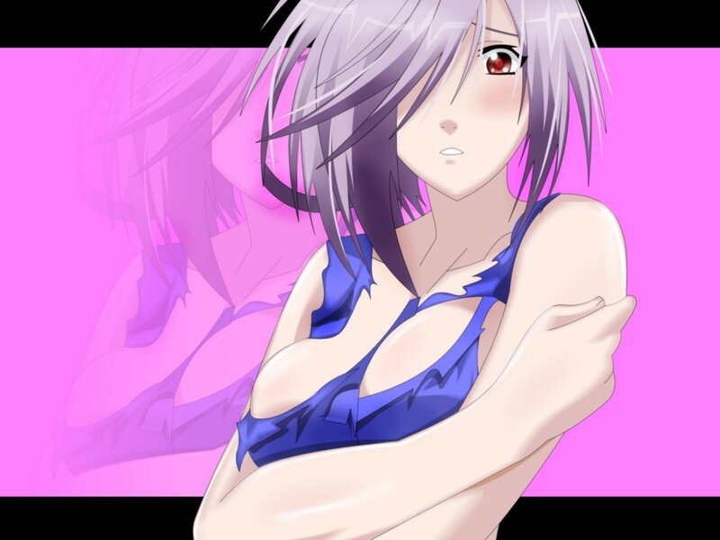 anime girl with silver hair