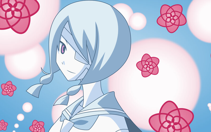 anime girl with silver hair