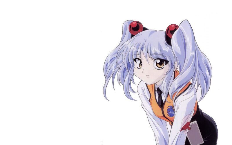 Anime girl with silver hair
