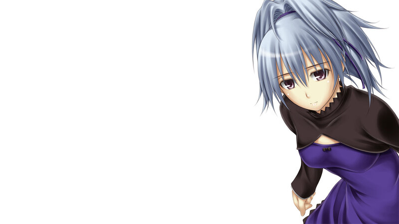 anime girl with silver hair