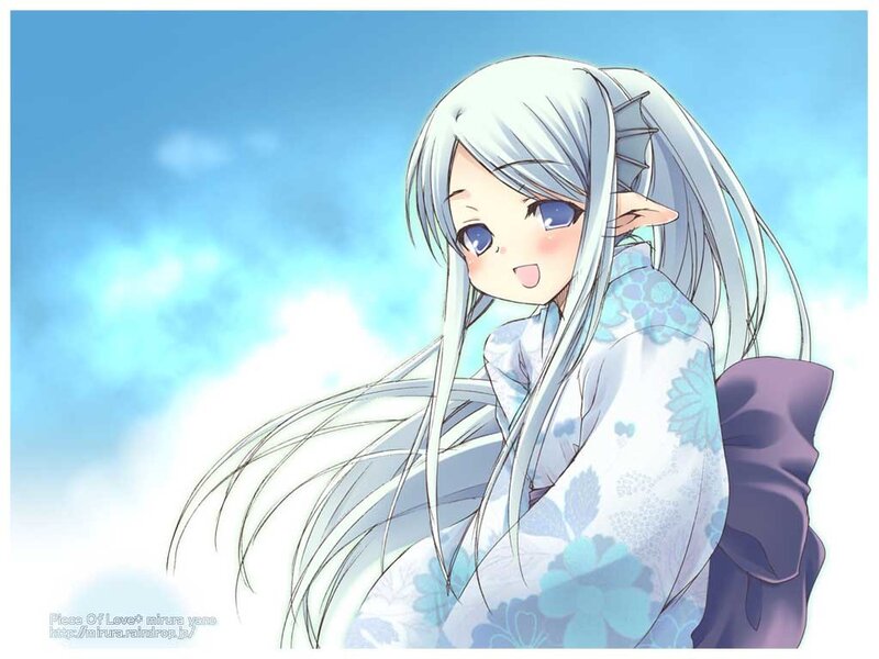 anime girl with silver hair