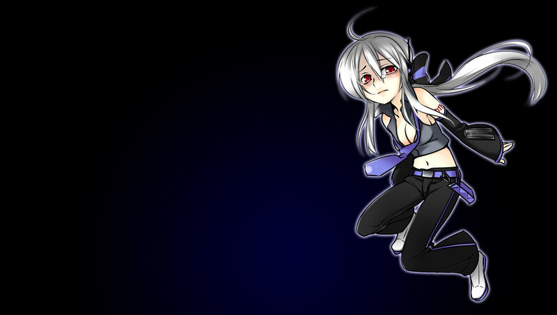 anime girl with silver hair