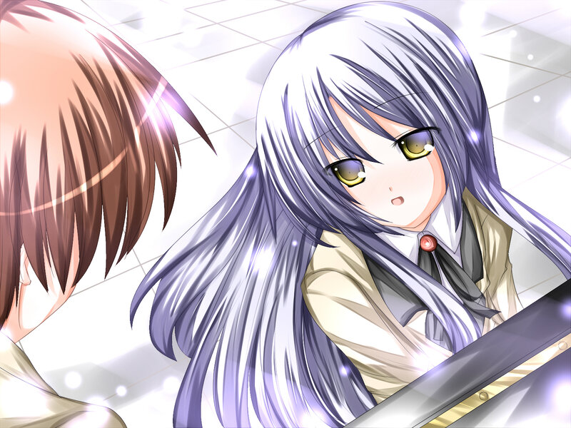anime girl with silver hair
