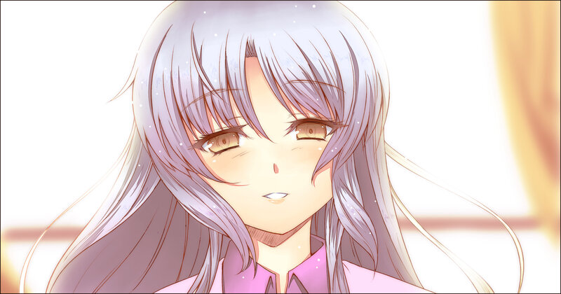 anime girl with silver hair