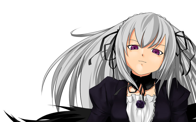 anime girl with silver hair