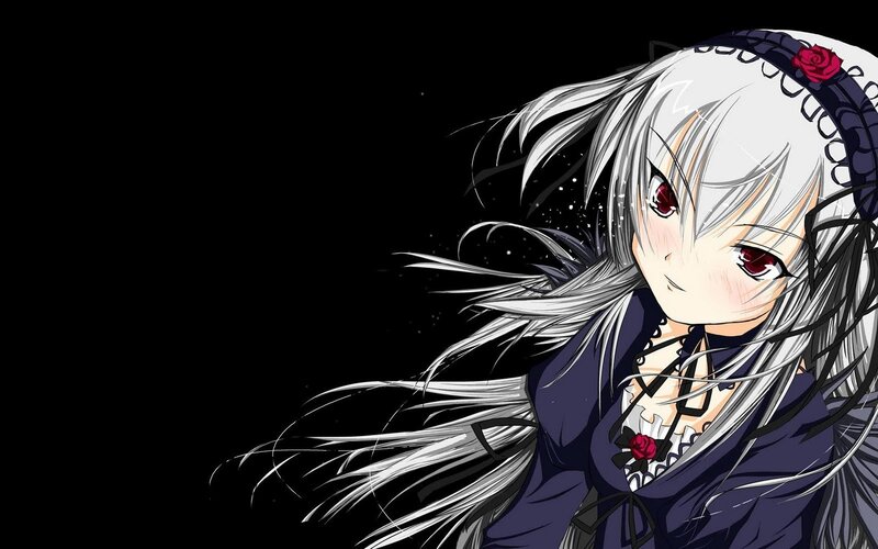 anime girl with silver hair