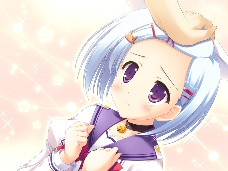anime girl with silver hair