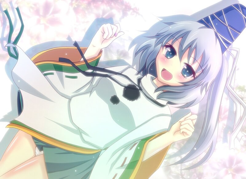 anime girl with silver hair