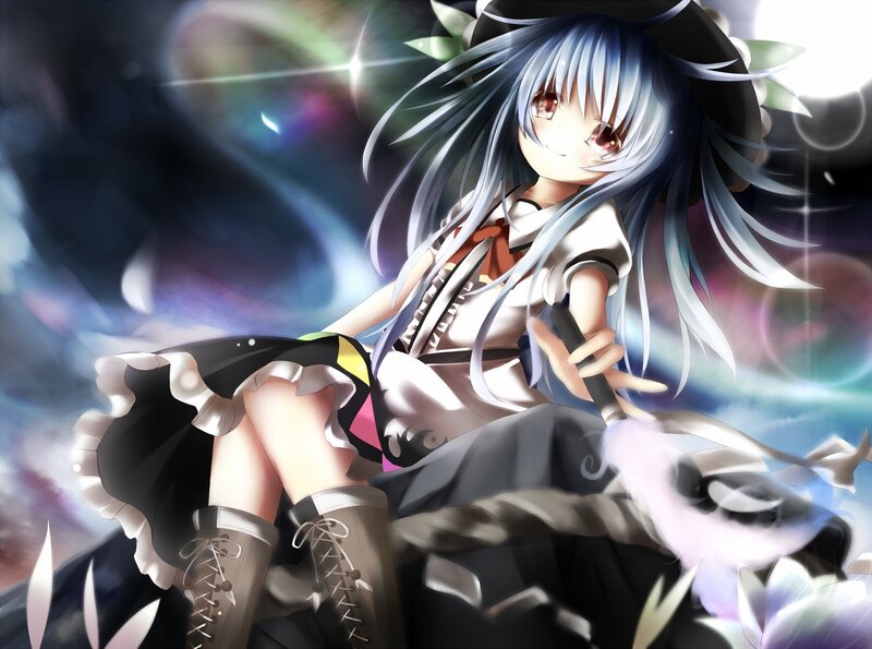 anime girl with silver hair