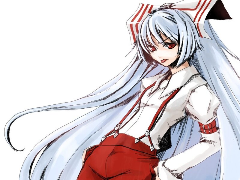 anime girl with silver hair