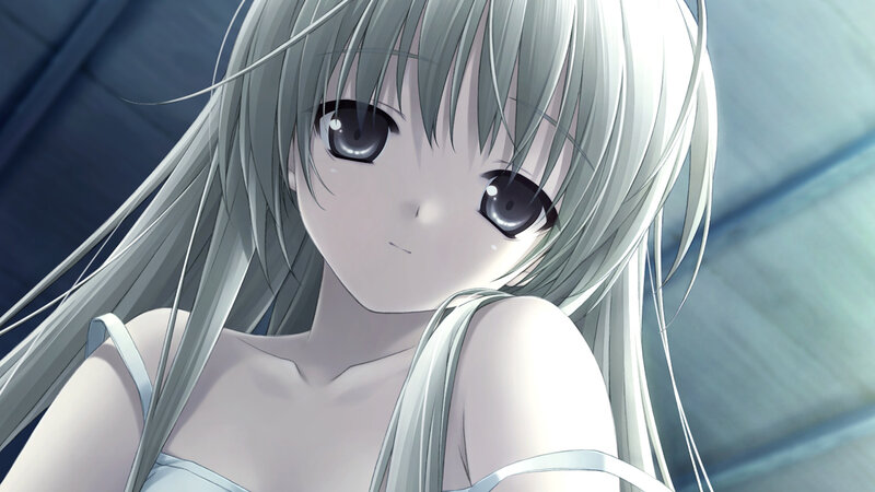 anime girl with silver hair