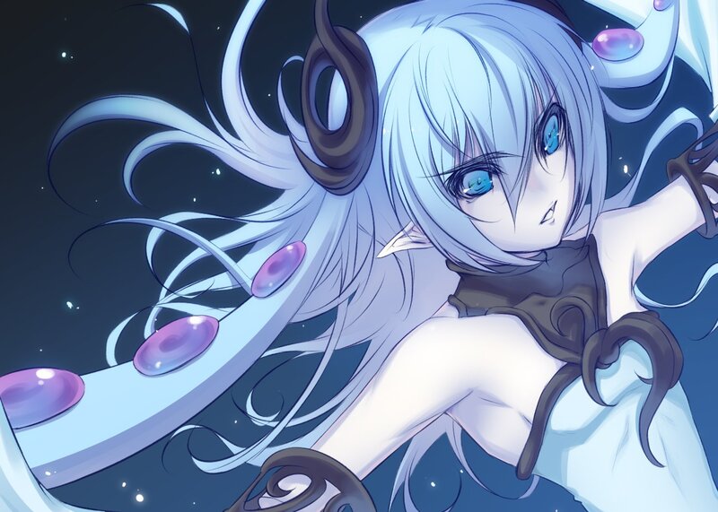 anime girl with silver hair