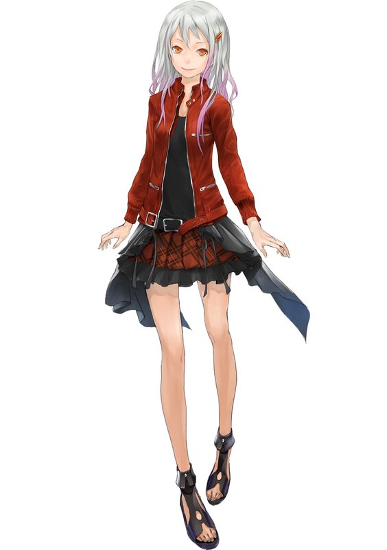 anime girl with silver hair