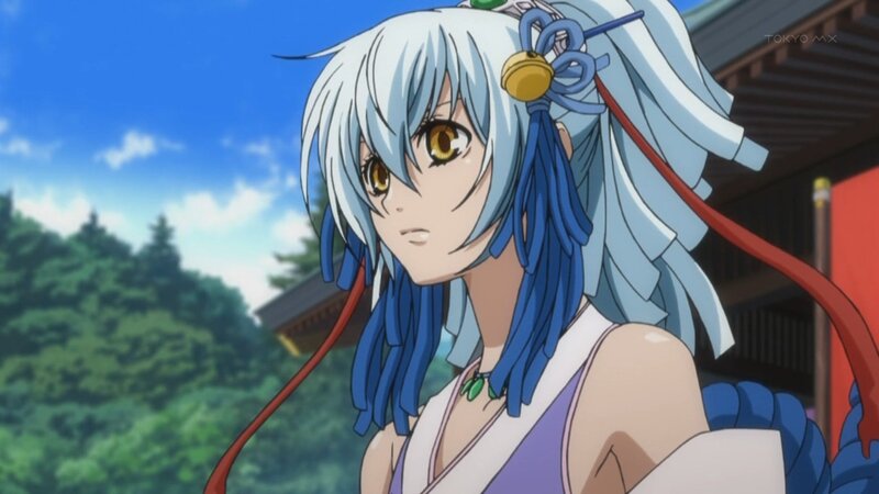 Anime Girl with Silver Hair — Blue, Calm, Afternoon