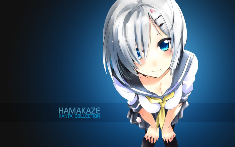 Anime Girl with Silver Hair — Blue, Calm, Sailor Uniform