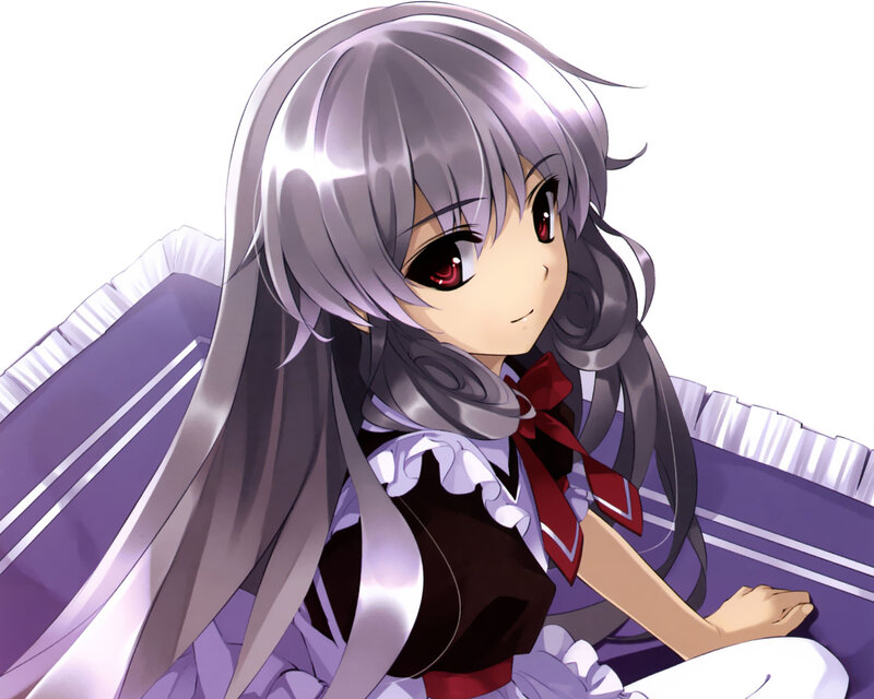 Anime Girl with Silver Hair — Calm