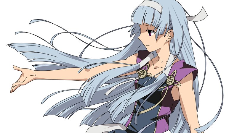 Anime Girl with Silver Hair — Dynamic