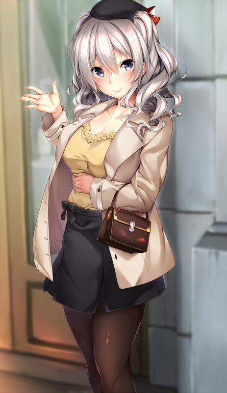 Anime Girl with Silver Hair — Friendly