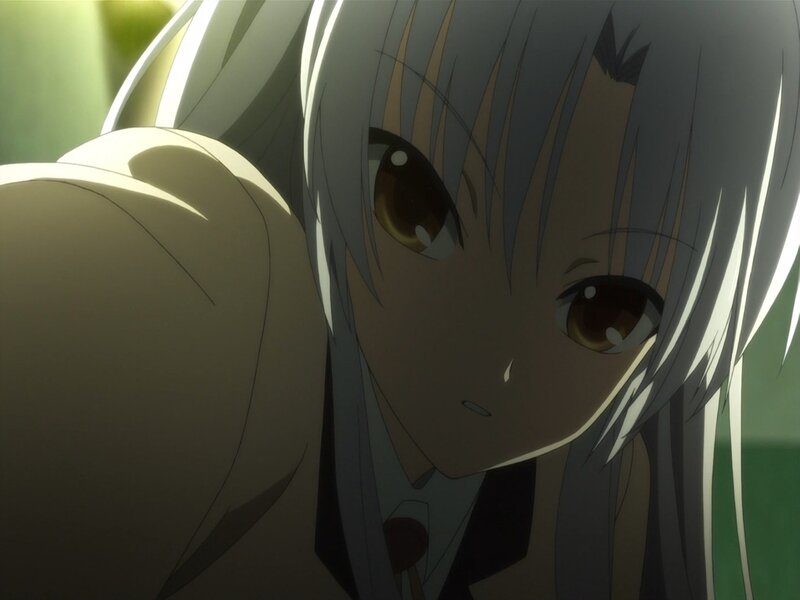 Anime Girl with Silver Hair — Gray, Dramatic
