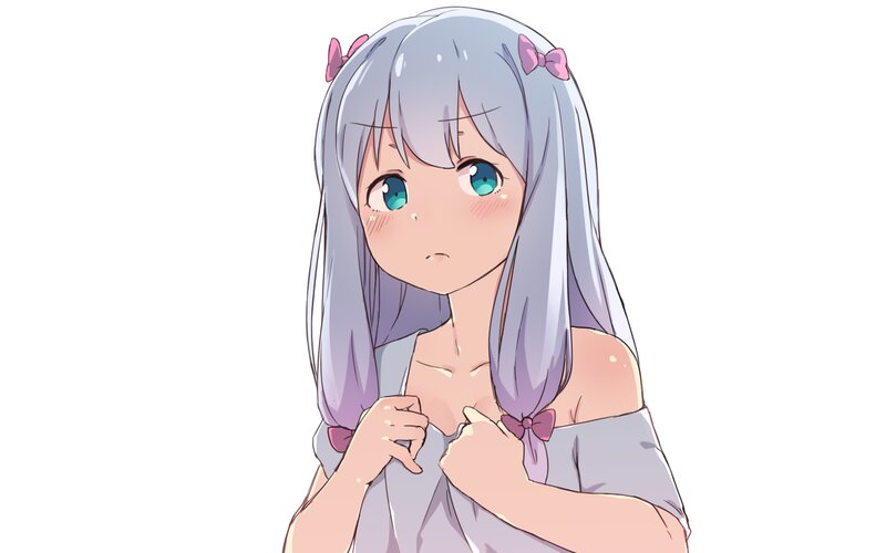 Anime Girl with Silver Hair — Innocent