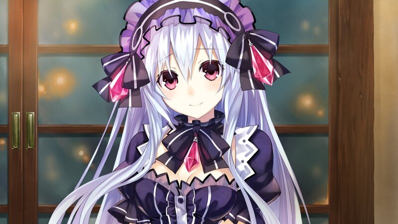 Anime Girl with Silver Hair — Purple, Calm, Night